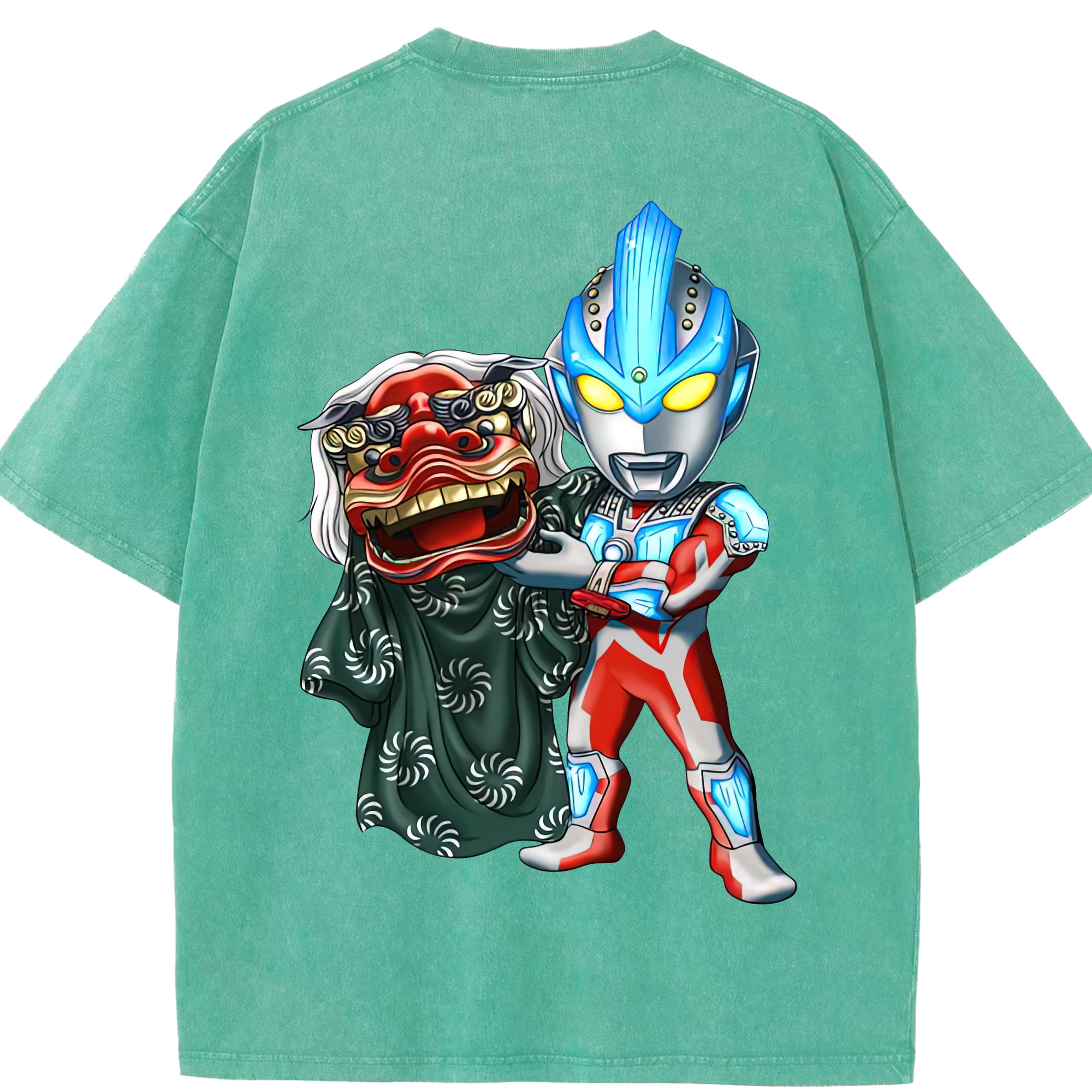 （画像用） ウルトラマン Ultraman 綿100% ヴィンテージ風 半袖Tシャツ（背面プリント）